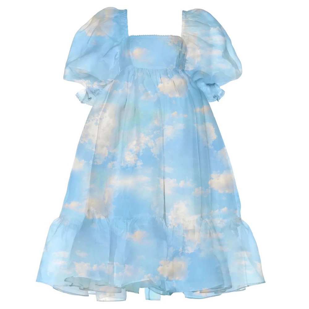 Selkie Head in the Clouds Puff Mini Dress with Puffy Sleeves